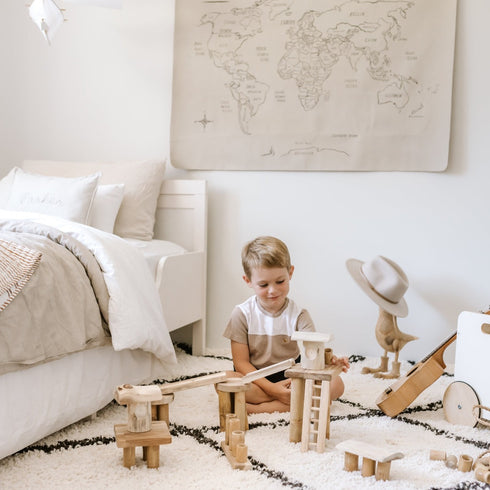 QTOYS - Bamboo Building Set (50 Pieces)